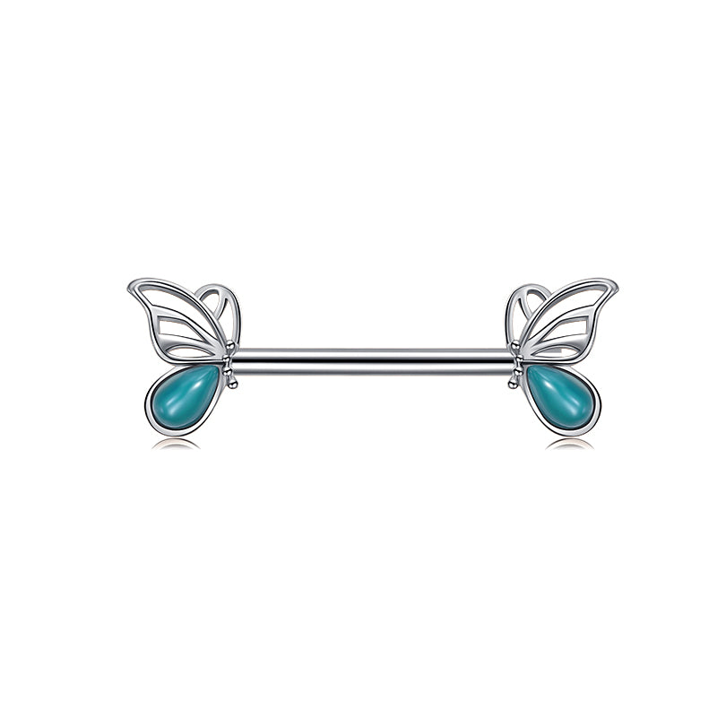 Turquoise Nipple barbell