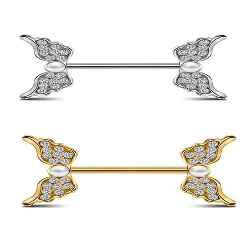 Nipple Rings Straight Barbells Stainless Steel Nipplerings 14g 14mm