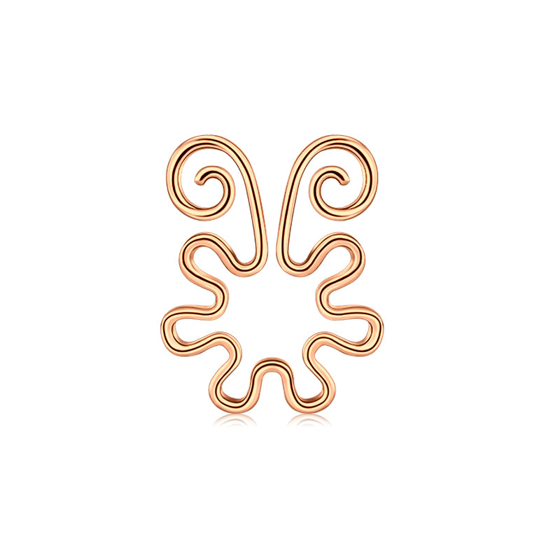 Rose Gold fake nipple rings