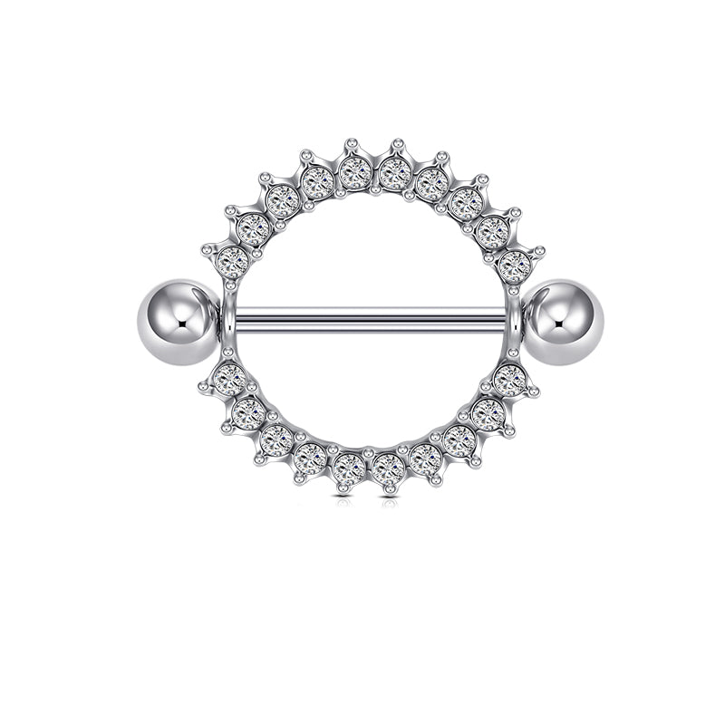 16mm Silver nipple ring