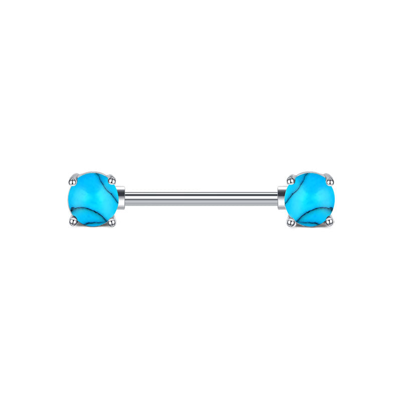 1.6*16mm Blue turquoise Nipple bars