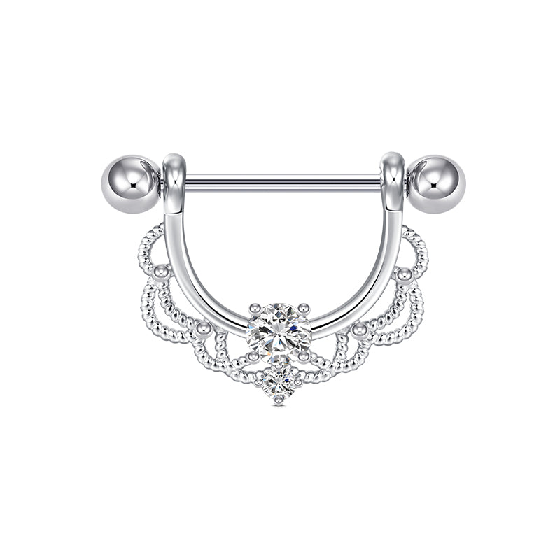 Silver 16*5mm nipple jewellery