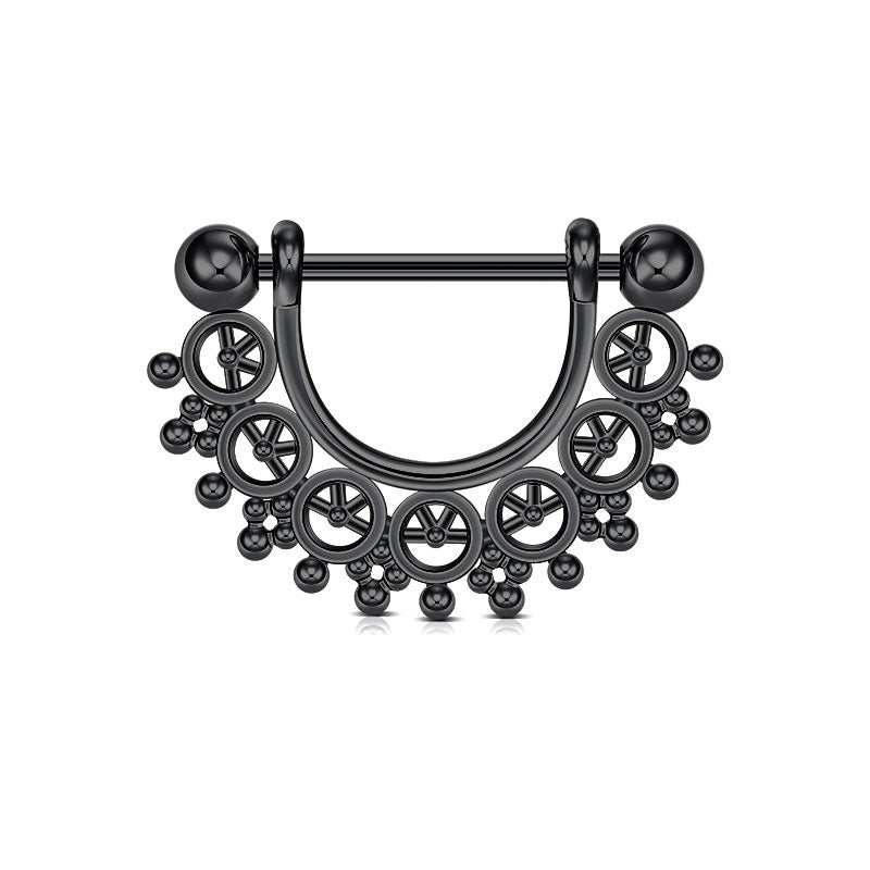 Black Nipple Shield Ring