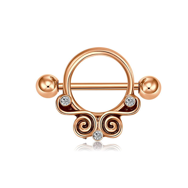 Rose gold 13mm Nipple Shield Ring