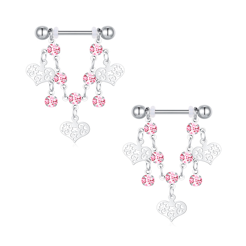 16mm Silver nipple ring style-3