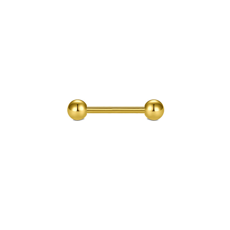Gold 18mm Nipple Tongue Ring