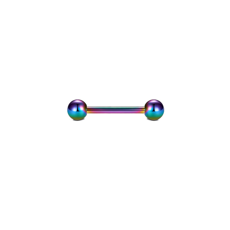 Rainbow color 18mm Nipple Tongue Ring