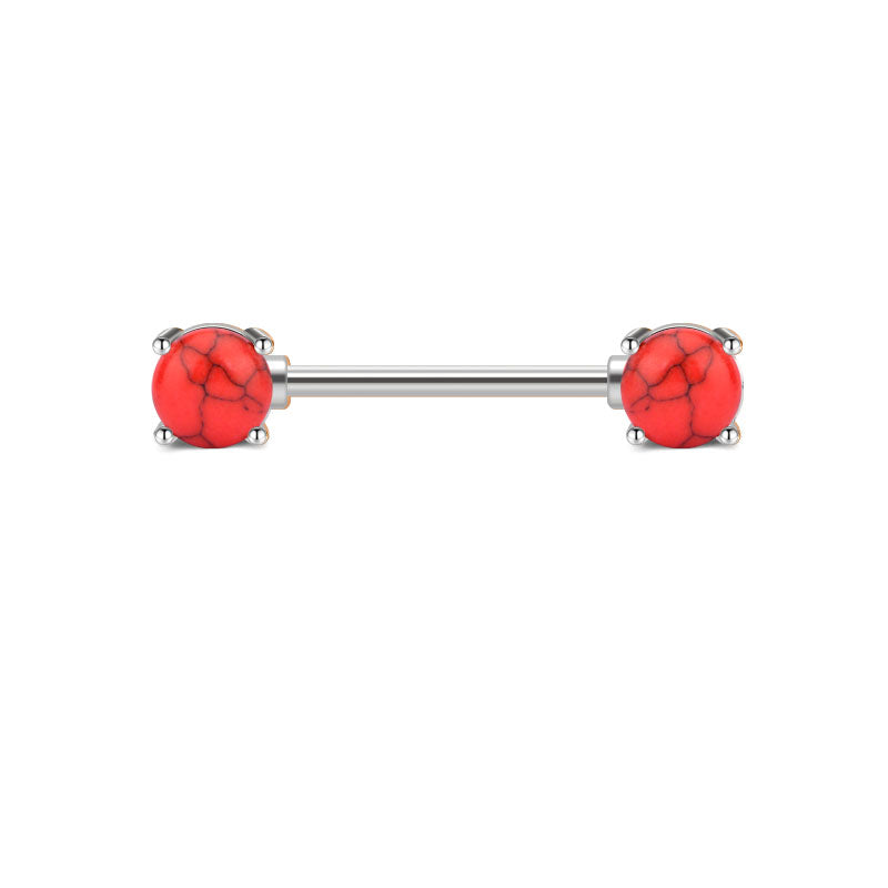 1.6*16mm Red turquoise Nipple bars