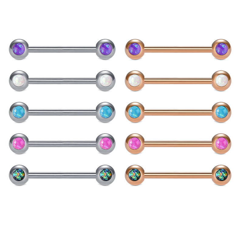 Tongue Rings Straight Barbells Surgical Steel Tongue Piercing Jewelry 14mm 14G External Thread