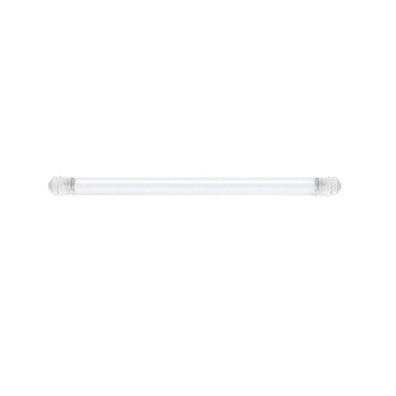 14G Straight Barbell Flexible Acrylic 18mm