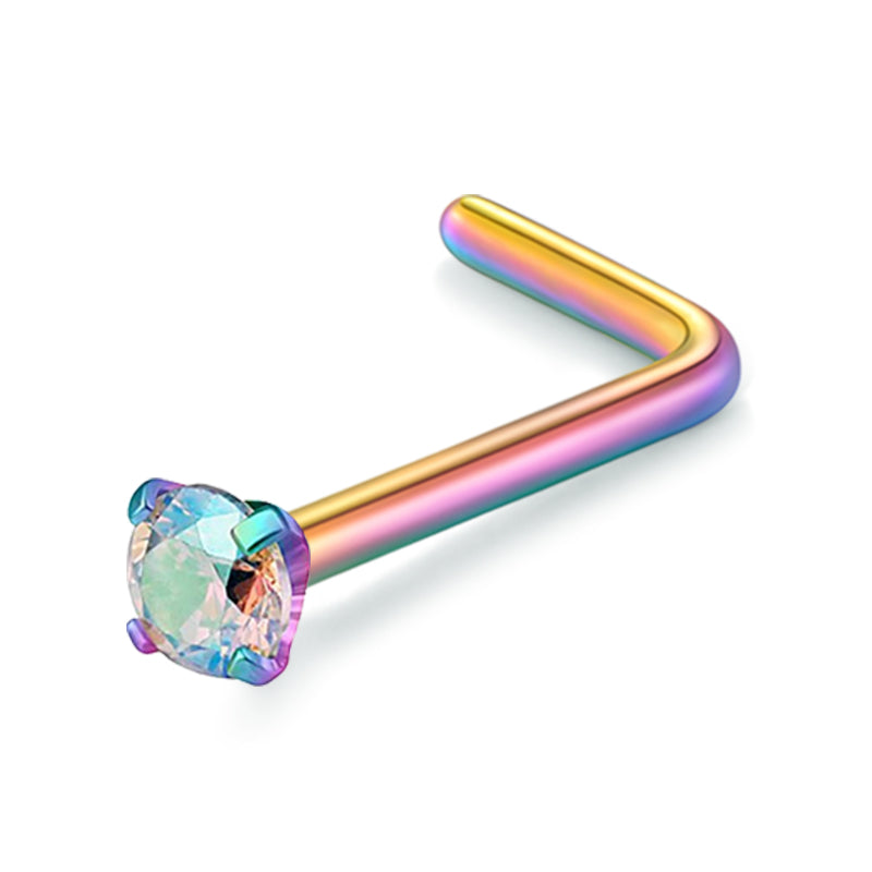 Rainbow 18G 2mm Nose Rings