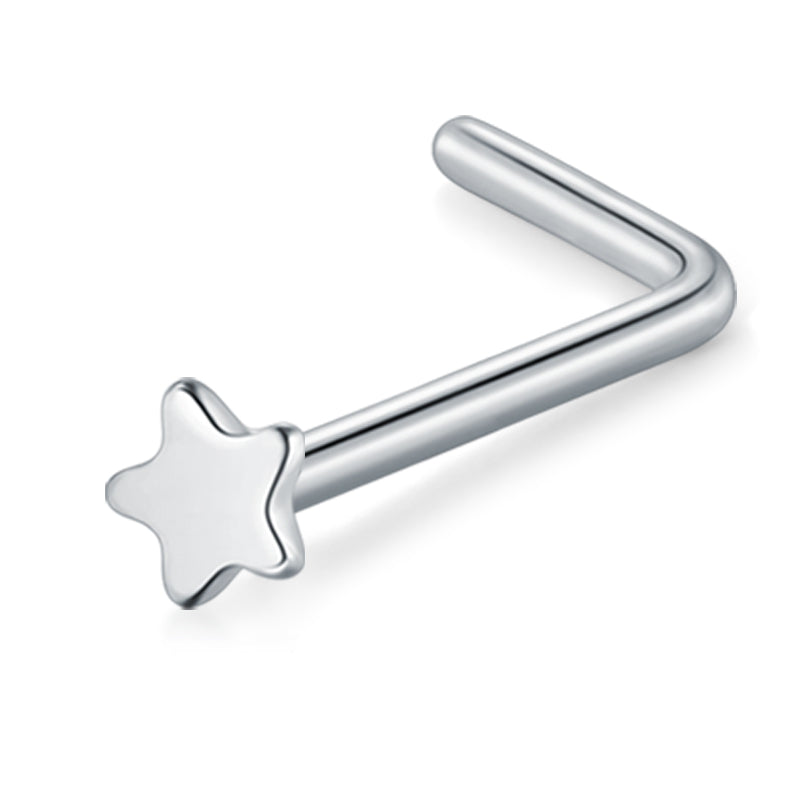 Silver Star Nose Rings