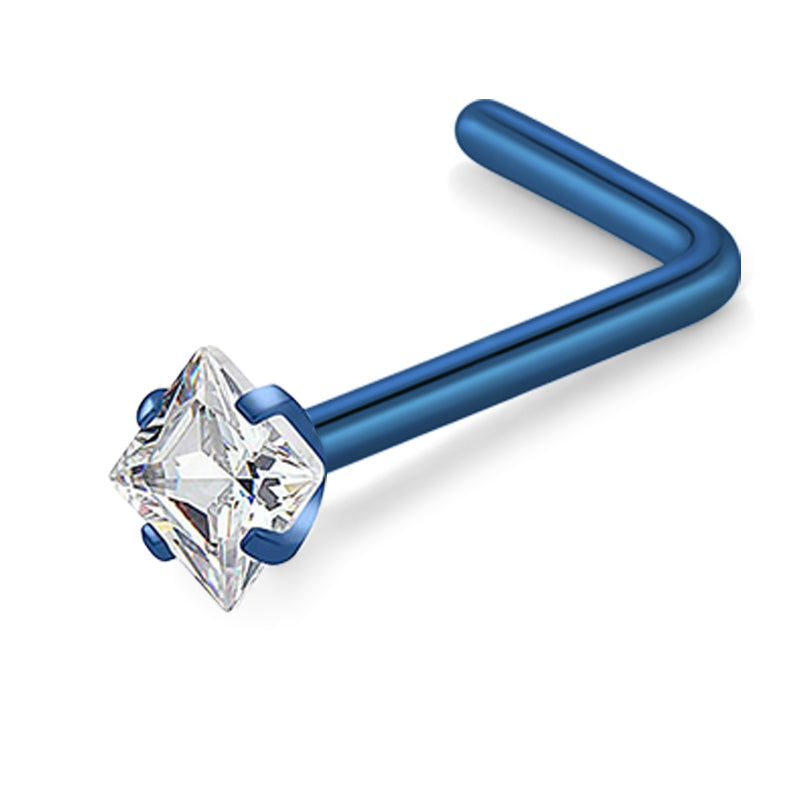 Blue Nose Rings L Shape