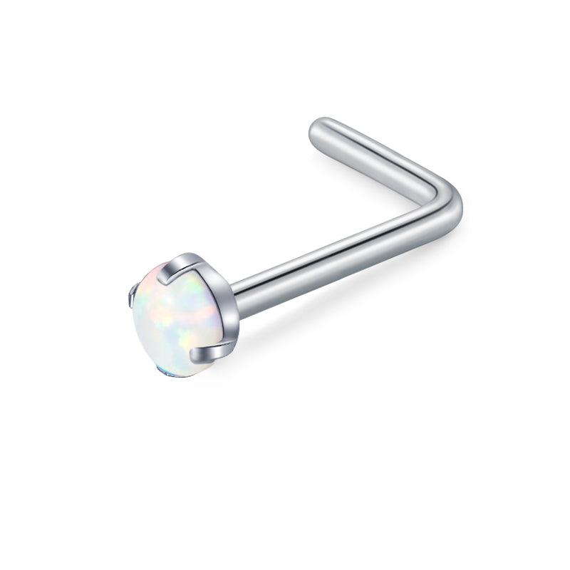 White 1.5mm Nose Rings