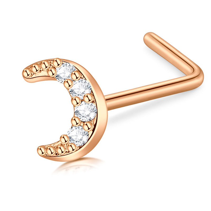 Rose Gold Triangle Nose Rings