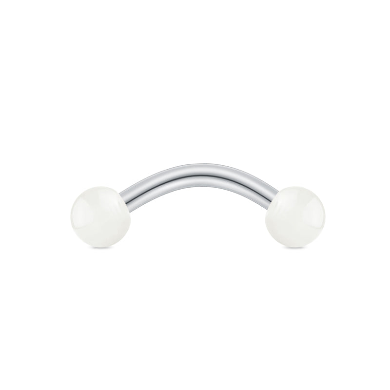 White Ball Rook Earring