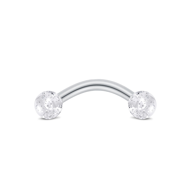 White Ball 8MM Rook Earring