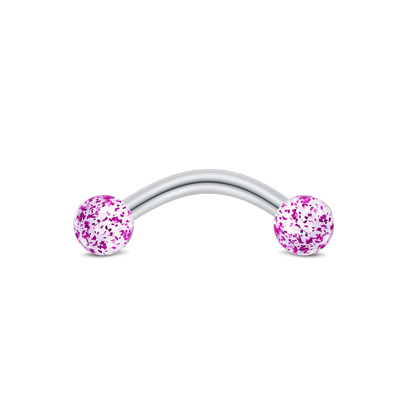 Purple Ball 8MM Rook Earring