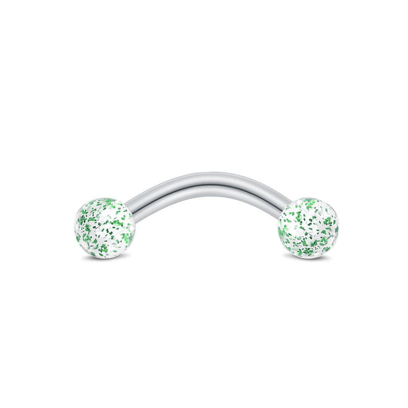 Green Ball 8MM Rook Earring