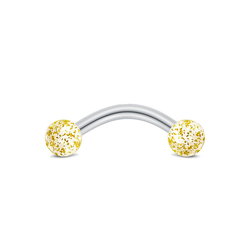 Yellow Ball 10MM Rook Earring