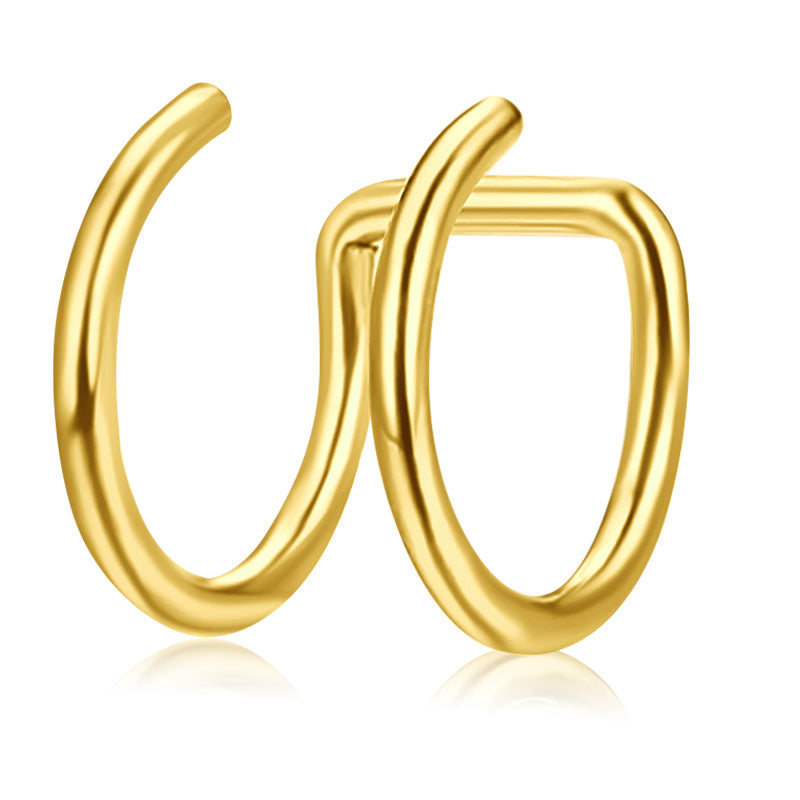 Gold Double coil ear clip