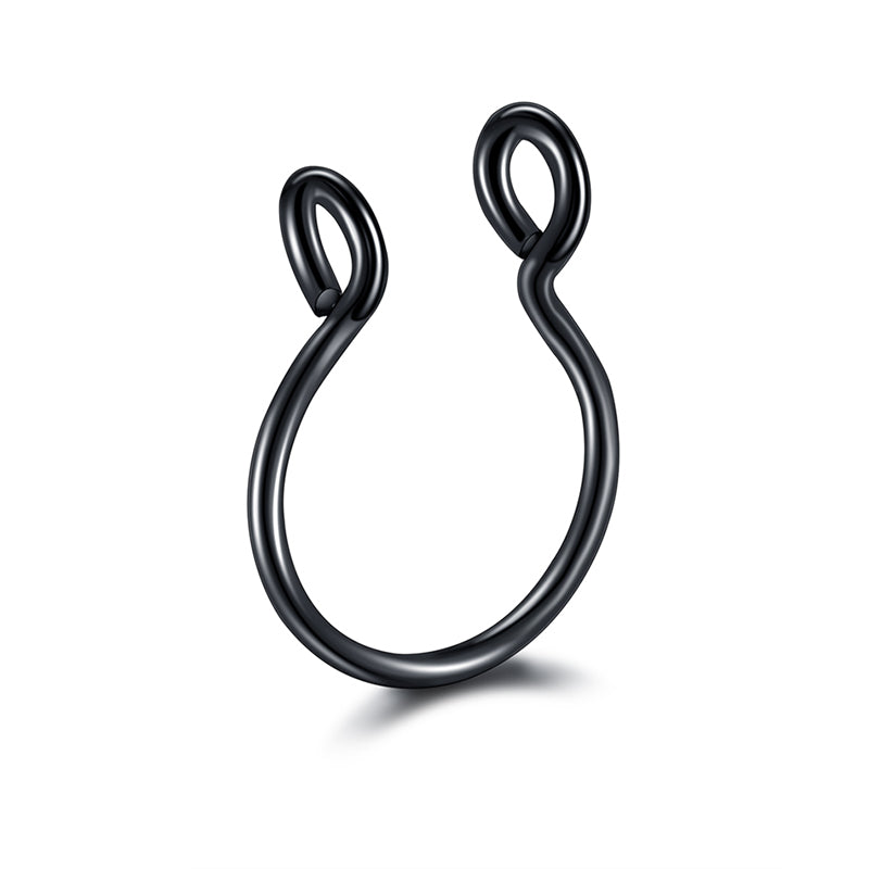 Two Small Circles Fake Nose Ring Hoop
