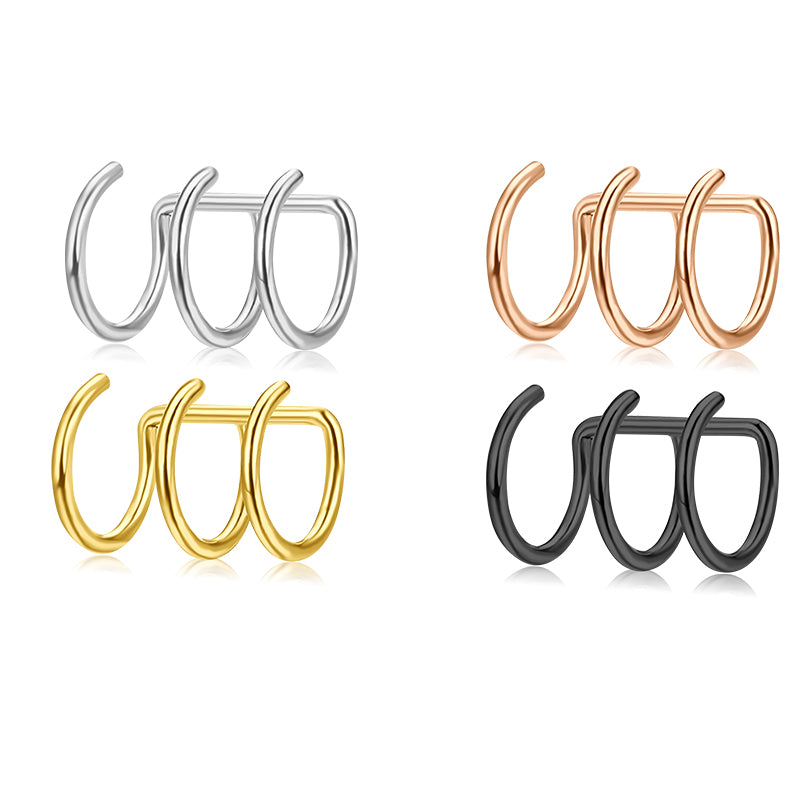 Mulit-color three turn ear clip