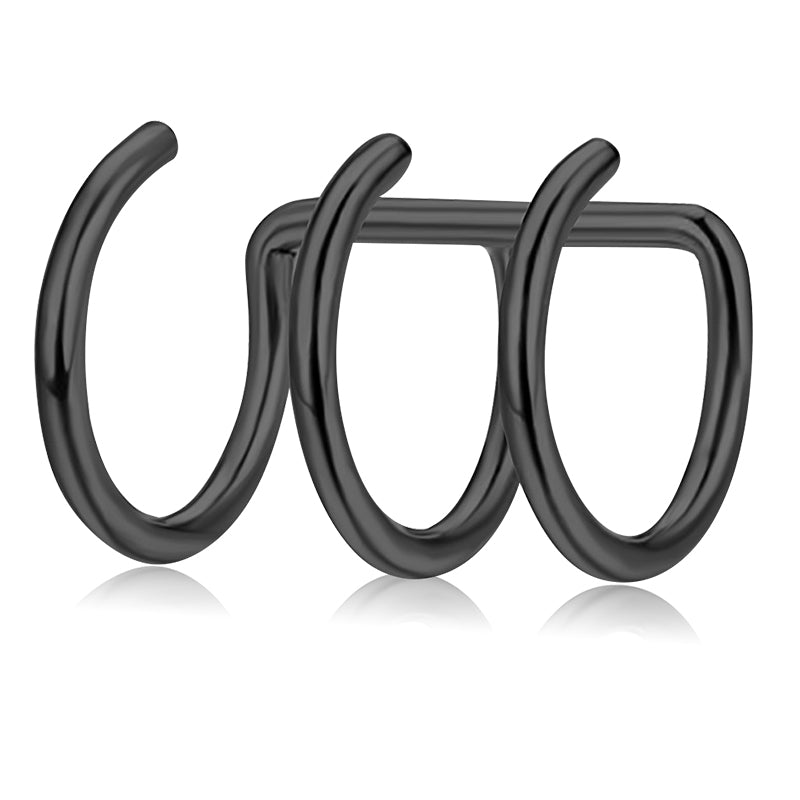 Black Three turn ear clip