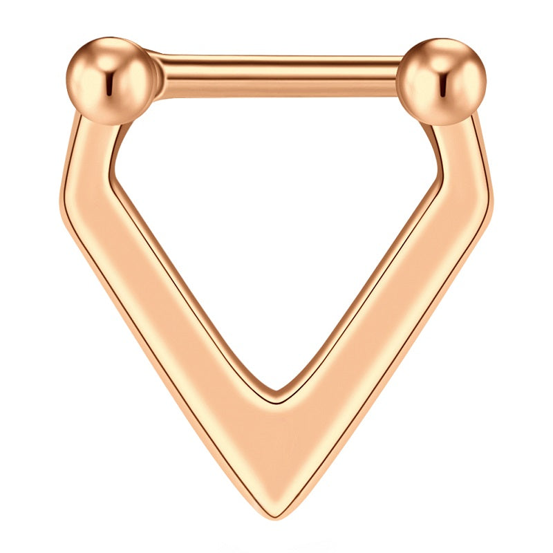 septum clicker rose gold