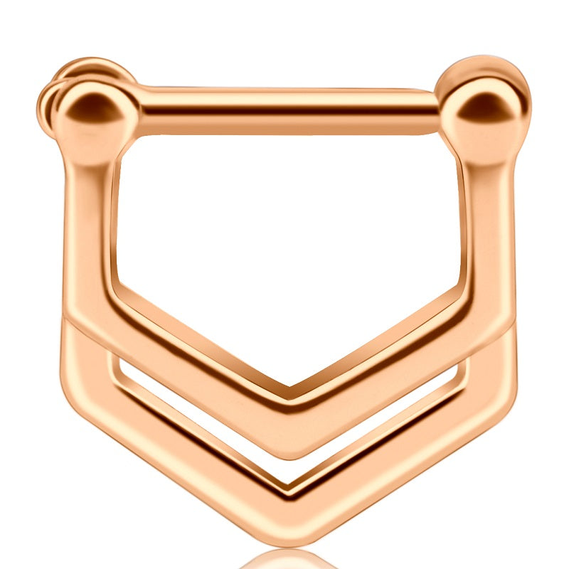 septum clicker rose gold