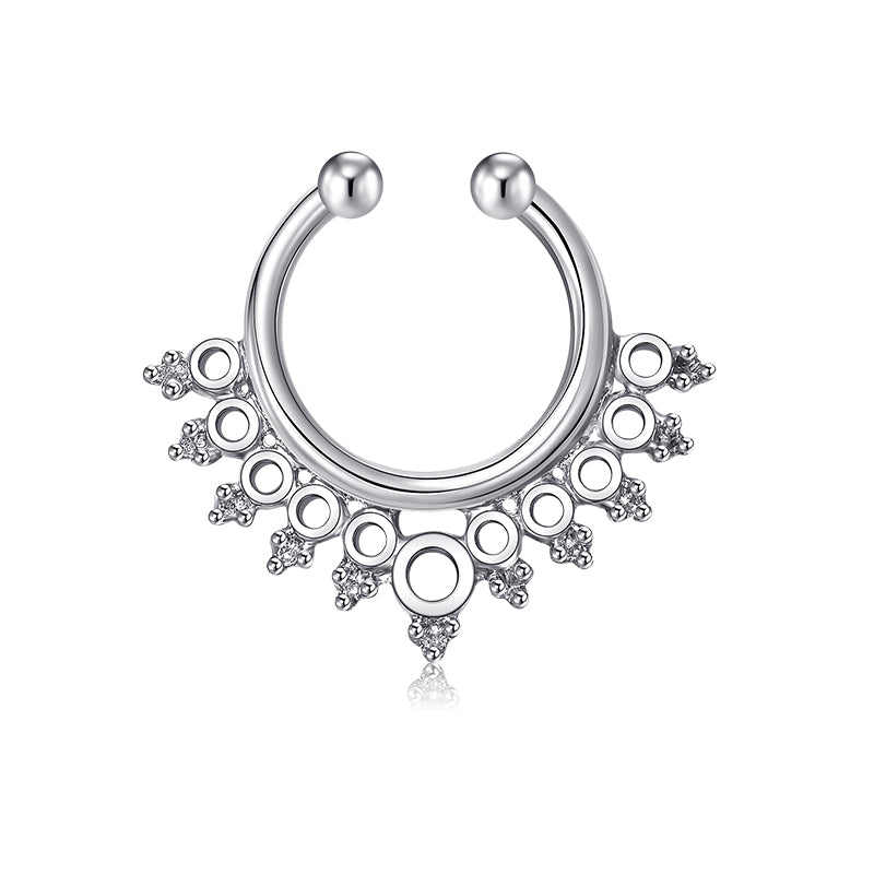 HorseShoe Hollowed Out Fake Nose Ring Hoop