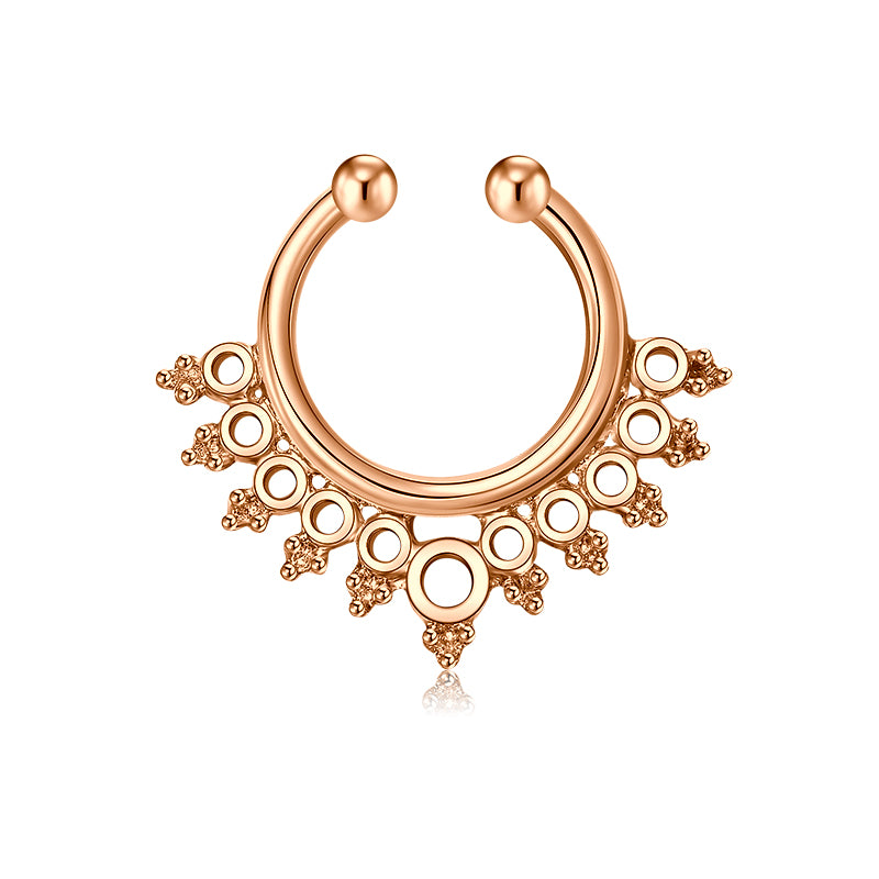 HorseShoe Hollowed Out Fake Nose Ring Hoop