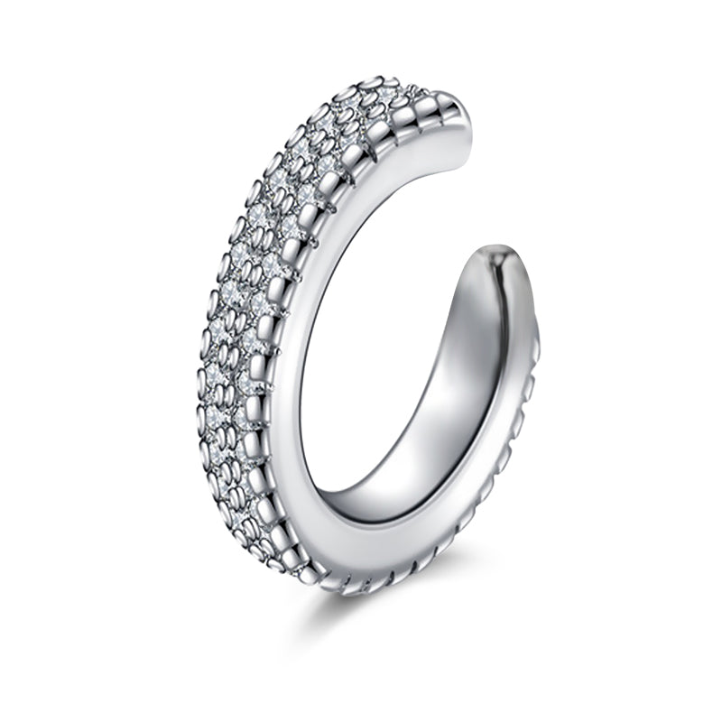 Double Row Drill Fake Nose Ring Hoop