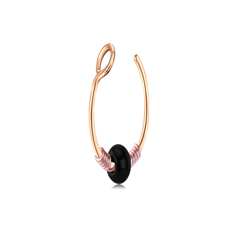 Small Circle Around Single Jelly Ball Fake Nose Ring Hoop