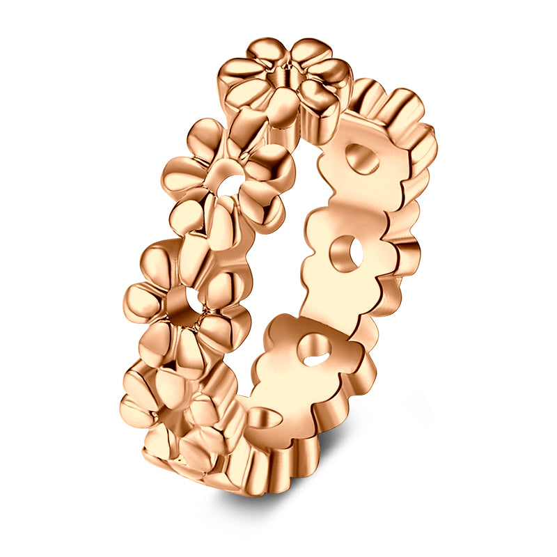 Rose Gold Flower Ear Cuff