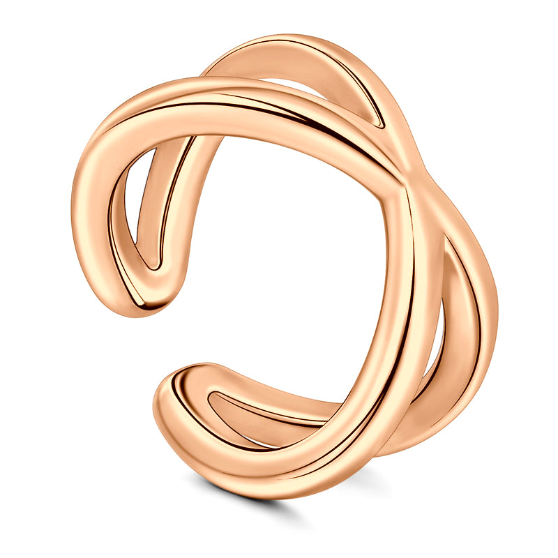 Rose Gold X-shaped ear cuff