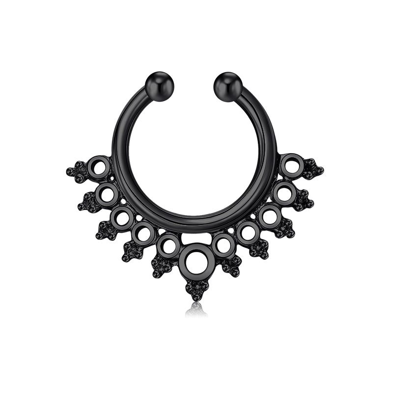 HorseShoe Hollowed Out Fake Nose Ring Hoop