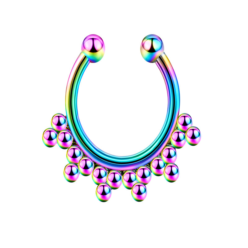 Eighteen Small Ball Fake Nose Ring Hoop