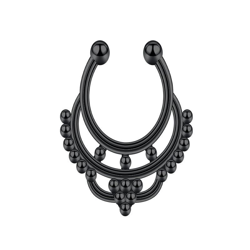 Double Layer Ball Fake Nose Ring Hoop