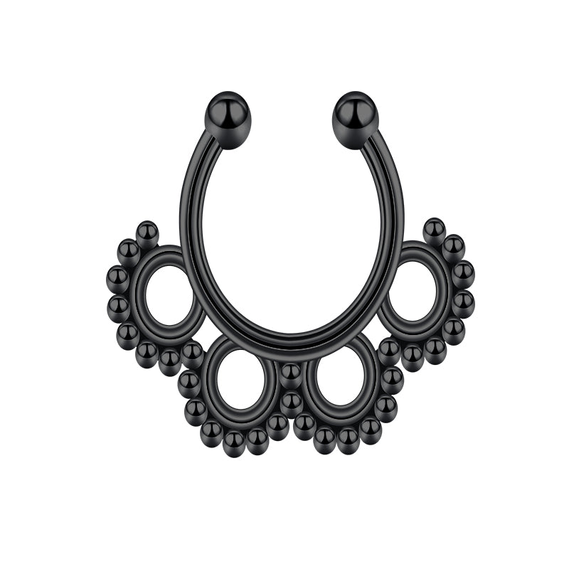 Four Circles Fake Nose Ring Hoop