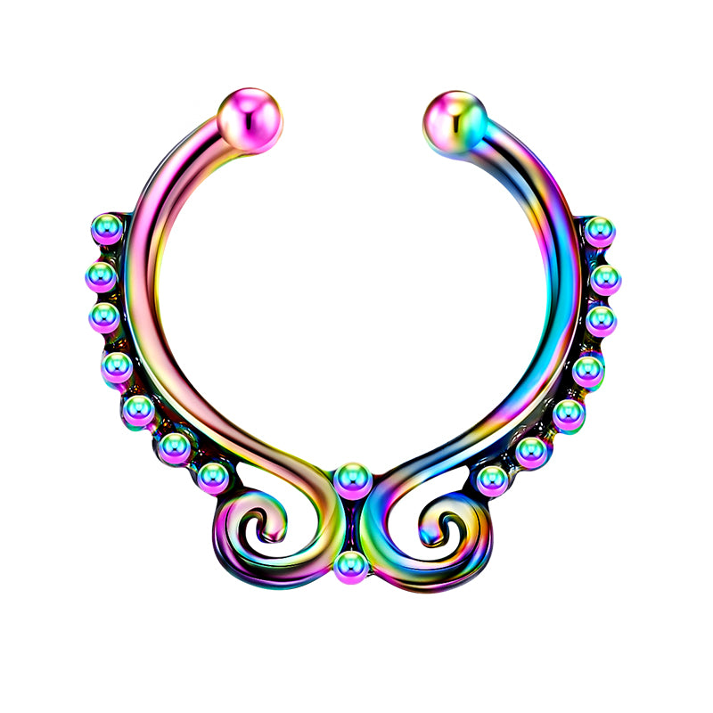 Spell Fake Nose Ring Hoop