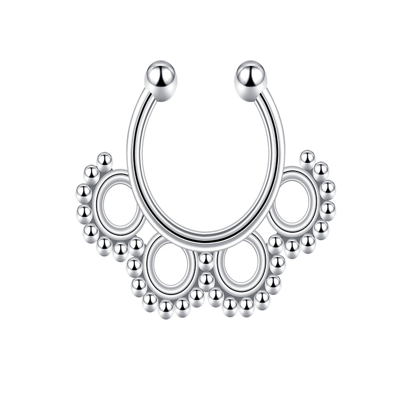 Four Circles Fake Nose Ring Hoop