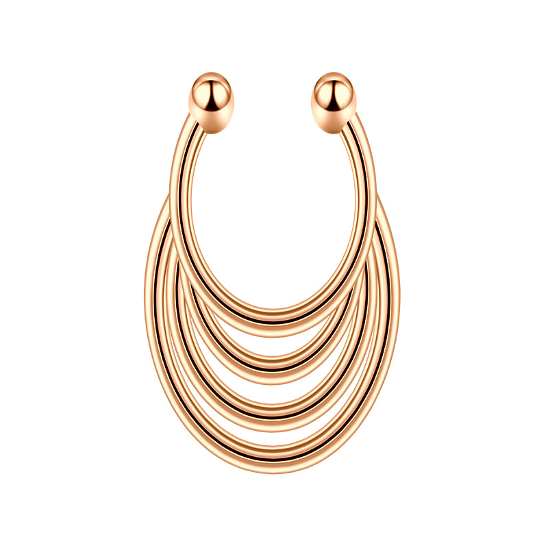 Three Layers Fake Nose Ring Hoop