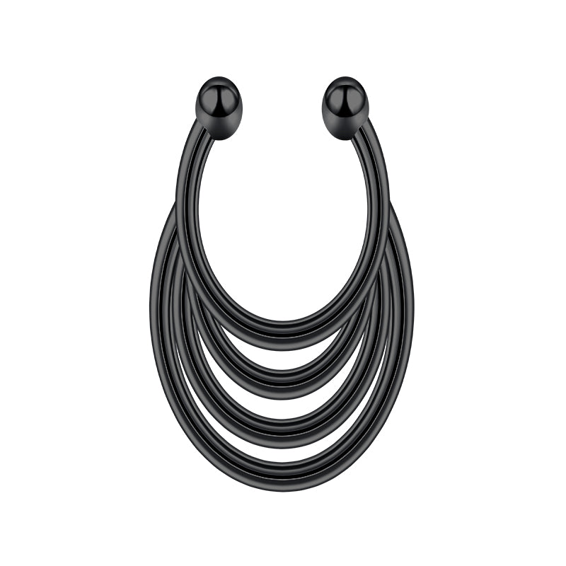 Three Layers Fake Nose Ring Hoop