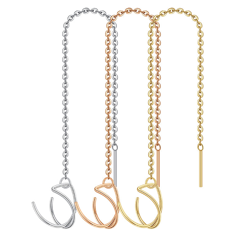 Earnail chain and Cross ear clip