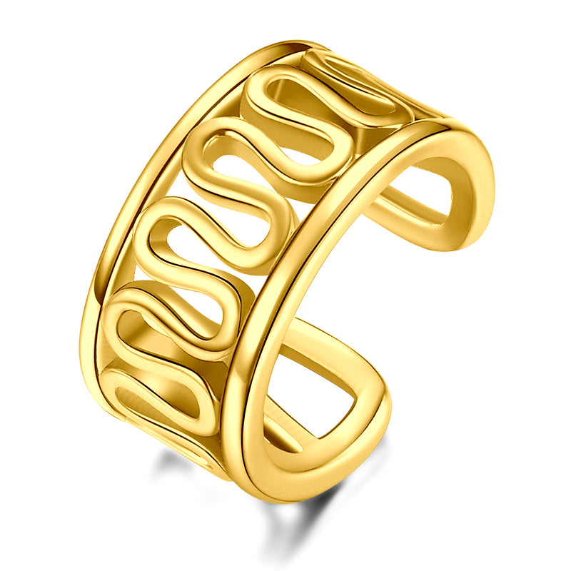 Gold Hollow pattern ear clip
