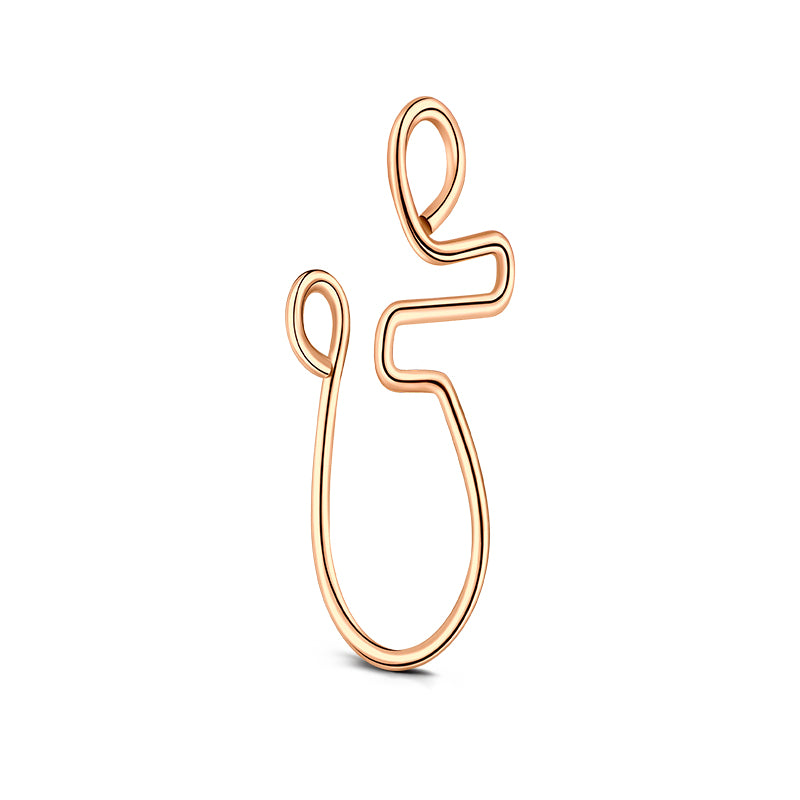Special Shaped Small Circle Fake Nose Ring Cuffs