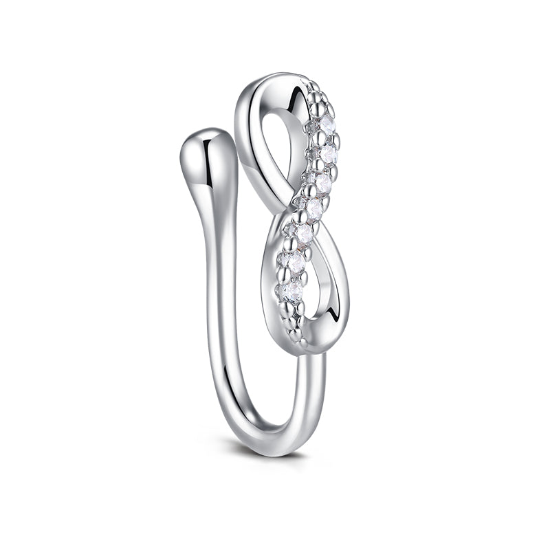 Dot Drill Eight Character Fake Nose Ring Hoop