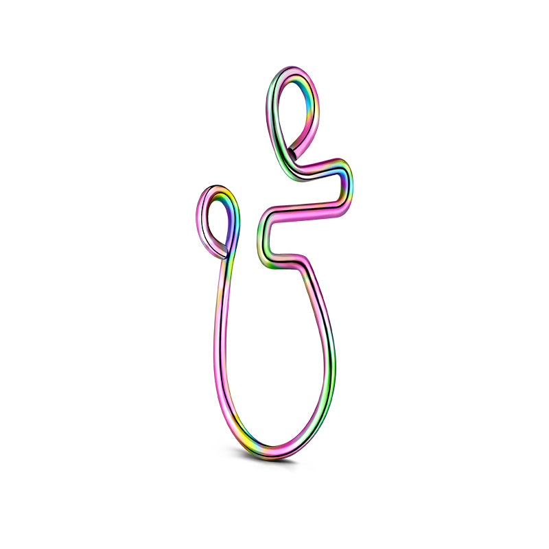Special Shaped Small Circle Fake Nose Ring Cuffs