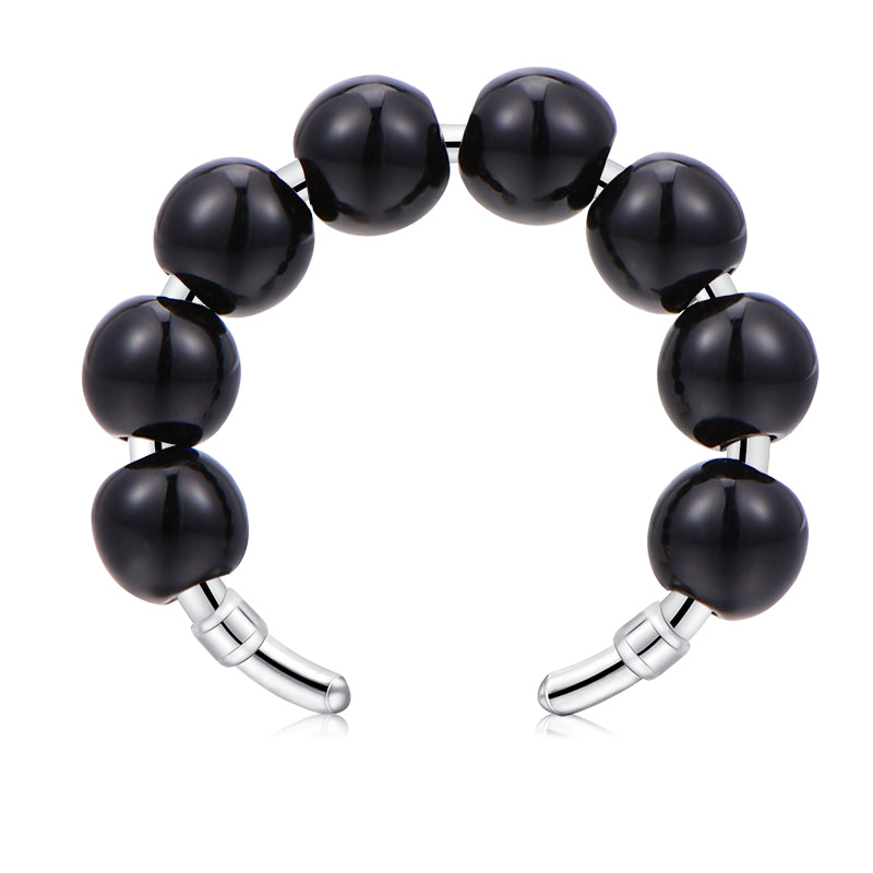 Black Bead ear clip